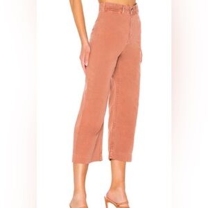 Free People We the Free Patti Crop Cotton Wide Leg Cropped Pants in Rose Size 24